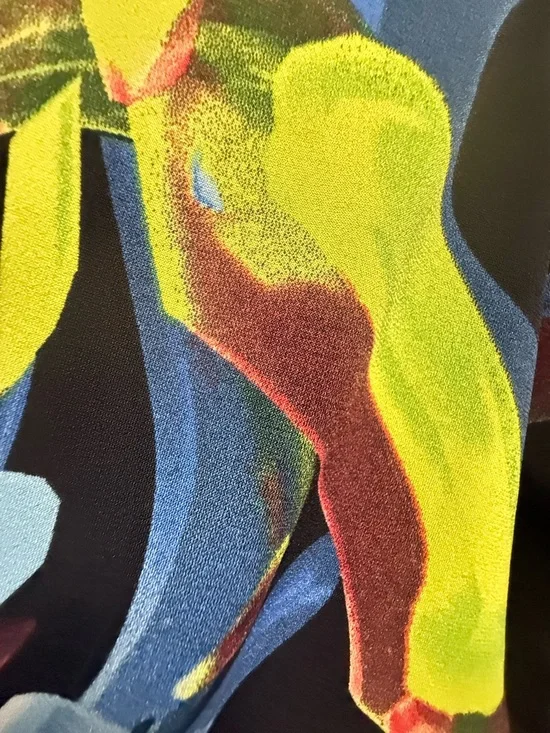 eva varro Black Vibrant Multicolor Brushstroke Gorgeous Artistic Top Women’s XL - Picture 9 of 16